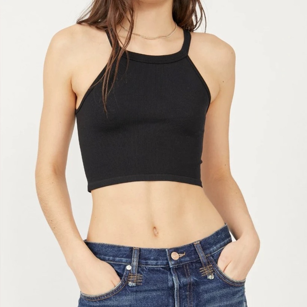 NWT Free People Stylish Black Halter Top - Size M/L